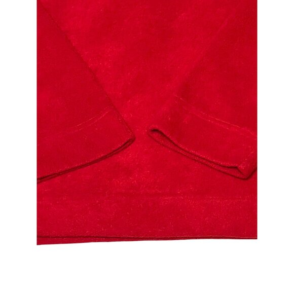 White Stag Women Large Red Christmas Fleece Pullover With Stocking Embroidery 1/ - Picture 8 of 15